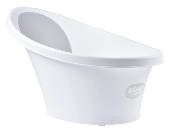 BEABA by Shnuggle Baby Bath Tub with Little Baby Bum Bump Support and Cozy Foam Back Rest, Baby Tub, Infant Bathtub, Baby Essentials, 0-12 Mths (Grey) - Image 3